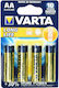 Varta LongLife Алкални Батерии AA 1.5V 4бр 04106101414