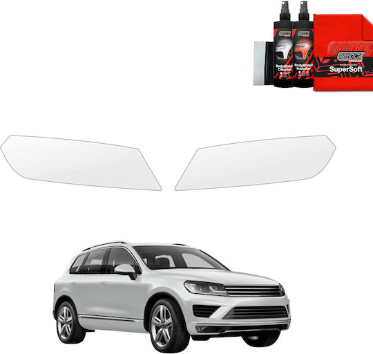 Transparent Protective Film Grizzglass Bodyshield Headlights Volkswagen Touareg 2014-2018 2in1