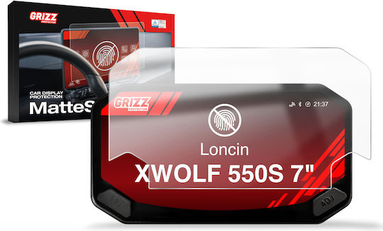 Mat Screen Protector Grizzglass Cardisplay Protection Loncin Xwolf 550s 5" 2025-2026