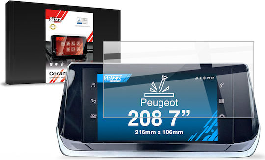 Folie Ceramică Grizzglass Cardisplay Protection Peugeot 208 7" 2019-2025