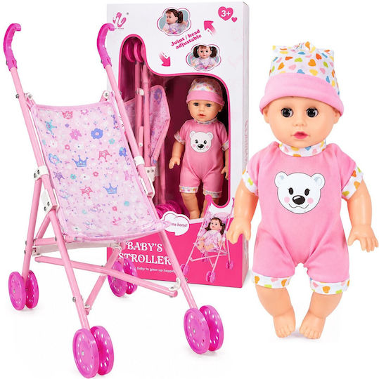 ToyMarkt Păpușă cu Cărucior pentru 3+ Ani 1 Buc.
