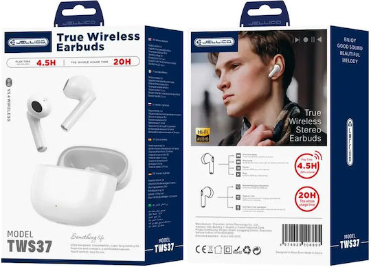 Jellico In-Ear Bluetooth Kopfhörer mit Ladekoffer Weiße