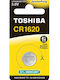 Toshiba Μπαταρία Λιθίου Ρολογιών CR1620 3V 1τμχ