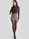 Women's Checked Skort Dark Brown