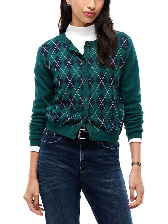 Tommy Hilfiger Women's Knitted Cardigan Blue-Green
