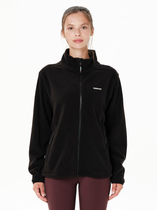 Emerson Fleece Damen-Strickjacke mit Reißversch...