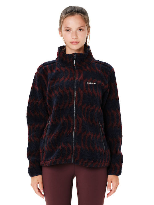 Emerson Fleece Damenstrickjacke mit Reißverschl...
