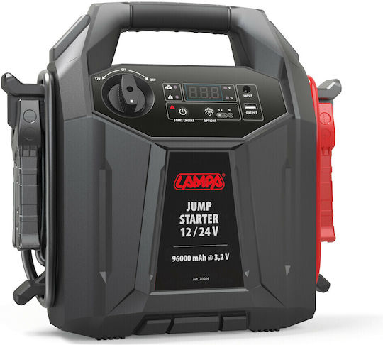 Lampa Преносим Стартер за Автомобилни и Камионни Акумулатори 96000mAh с Външна Батерия / Фенер / USB / Помпа 12/24V