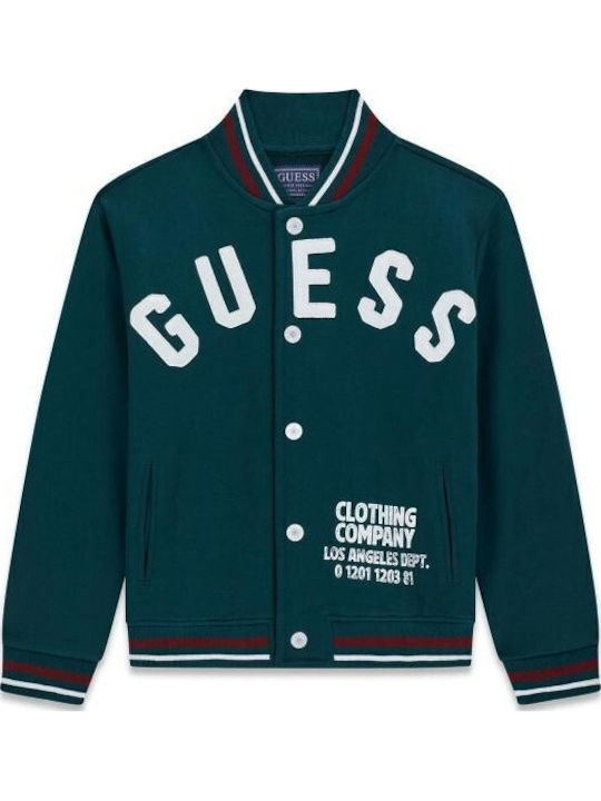 Guess Hanorac Jachetă pentru Copii cu Buzunare Verde
