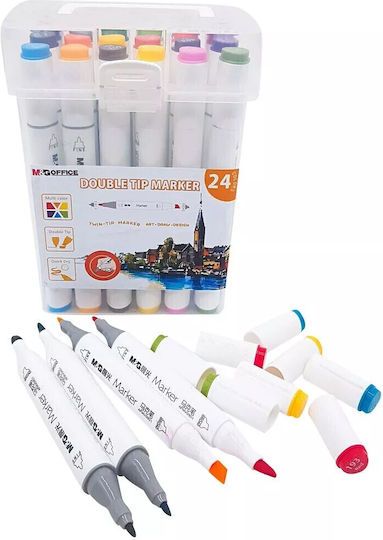 M&G Set De Markere De Desen Cu Alcool, Vârf Fin De 1 mm, 24 De Culori