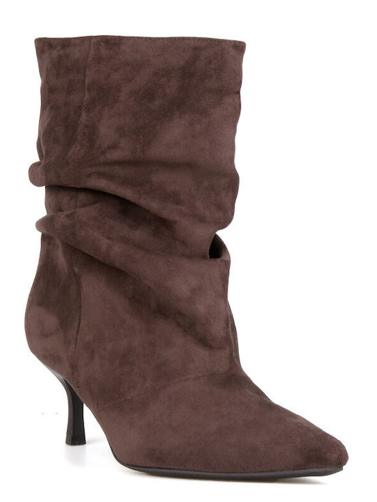 Suede Women's Brown Ankle Boots