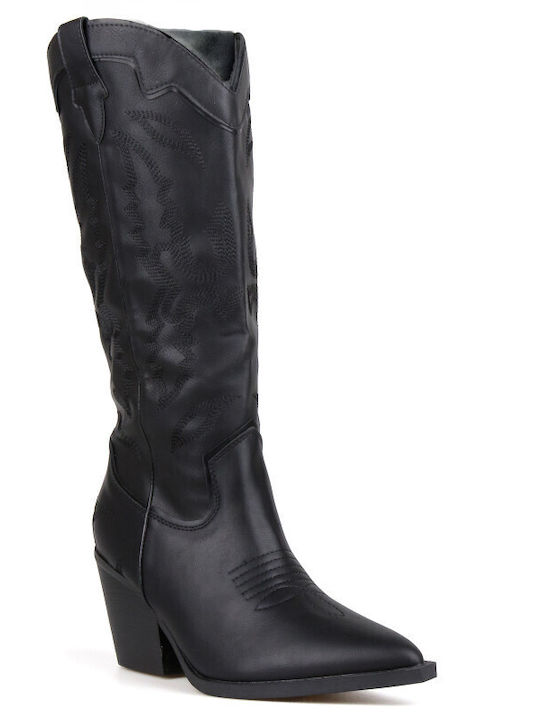 Silia D Damenstiefel Cowboy Schwarz