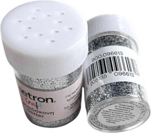 Metron Glitter Silver in Shaker Jar 8g Set of 24 Pieces