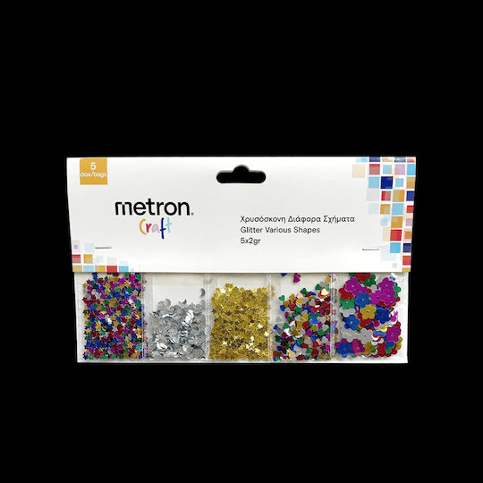 Metron Κόλλα Glitter Πολύχρωμη 2gr Σετ 12τμχ