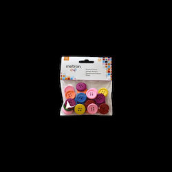 Metron Craft Wooden Buttons Blister Pack 30 Pieces 2cm Assorted 6 Pieces Metron Craft Wooden Buttons Blister Pack 30 Pieces 2cm Assorted 6 Pieces