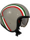 389 Grey Italy Мотоциклетна каска Джет ECE 22.06 1200 гр със Sunvisor