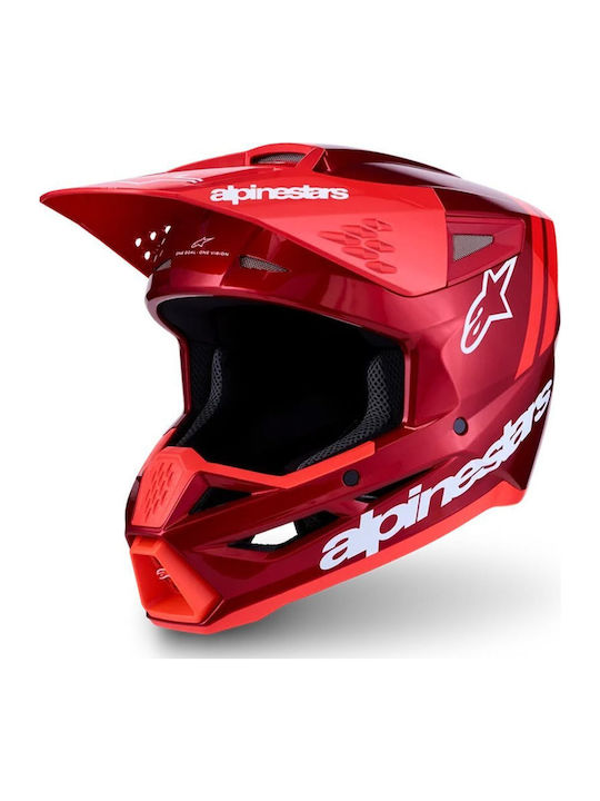 Alpinestars SM3 Radium Red/White Motorcycle Helmet Motocross ECE 22.06 1060gr Alpinestars SM3 Radium Red/White Motorcycle Helmet Motocross ECE 22.06 1060gr