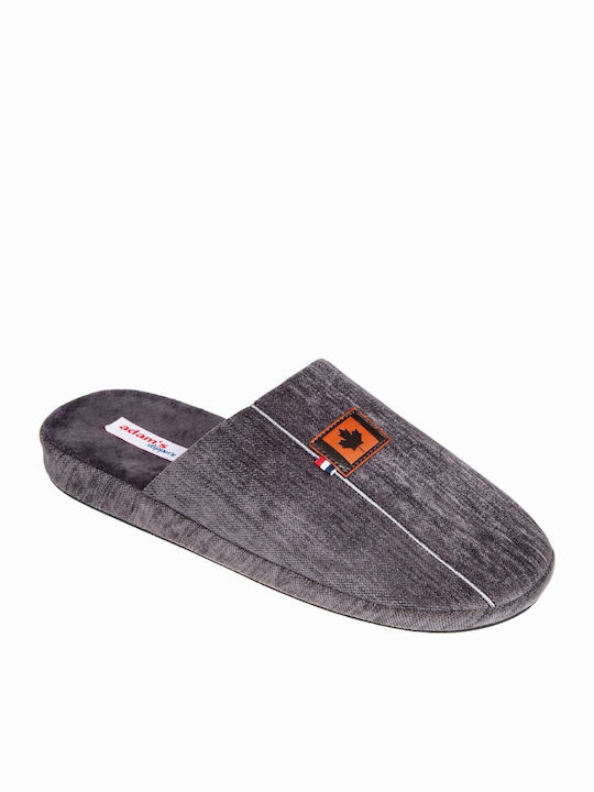 Adam's Shoes Ανδρικές Παντόφλες Γκρι Ανατομικές