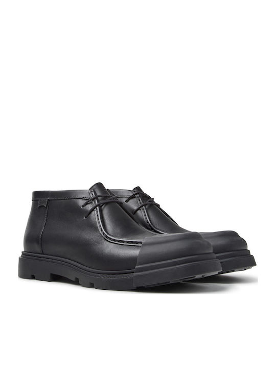 Junction Schwarze Leder-Chukka-Stiefeletten