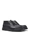 Junction Schwarze Leder-Chukka-Stiefeletten