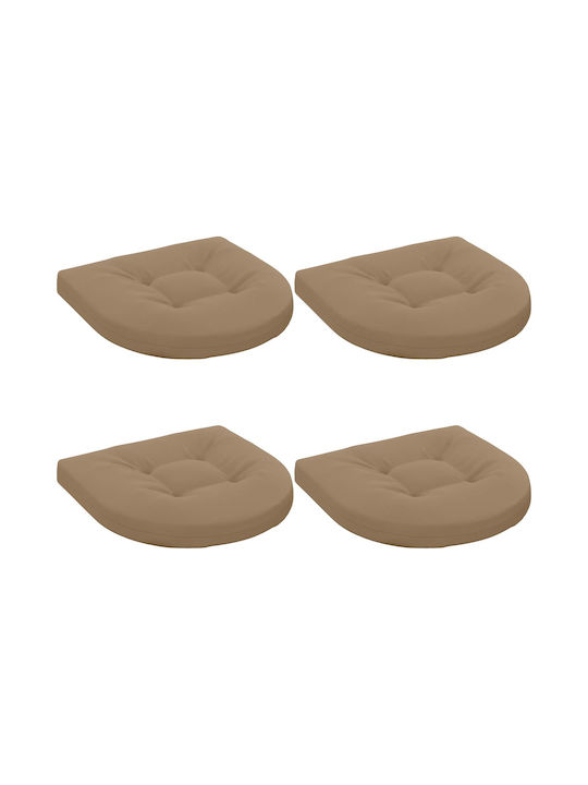 vidaXL Gartenstuhl-Sitzkissen Bogen Taupe 4 Stü...