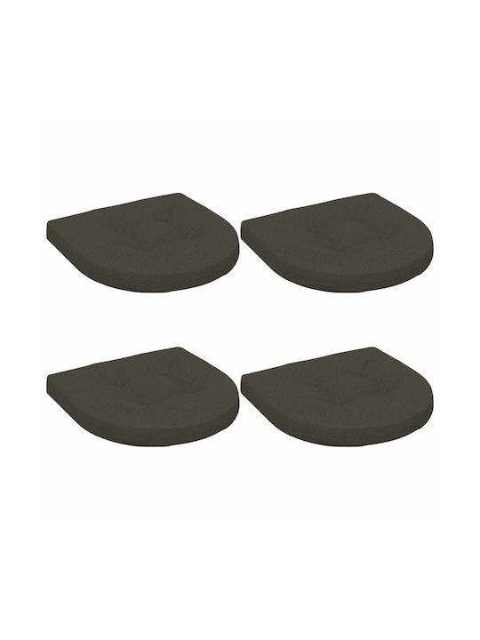 vidaXL Gartenstuhl-Sitzkissen Bogenform Grau 4 ...