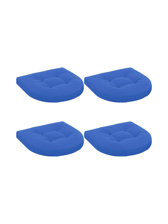 vidaXL Gartenstuhl-Sitzkissen in Bogenform Blau...