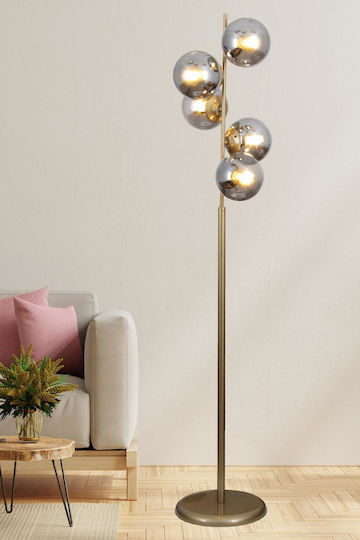 SteweHome Lampadar de Podea Înălțime 200 x Lungime 30 cm Negru