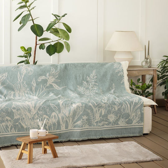 Nima Muse Cuvertură pentru fotoliu Chenille 180x180 cm Mist Blue