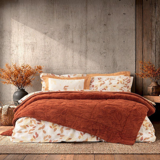 Nima Semi-Double Sherpa Comforter 180x240 cm Terrina Brown 220 GSM