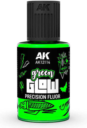 AK Interactive Моделистична боя Fluor Green Glow 30ml