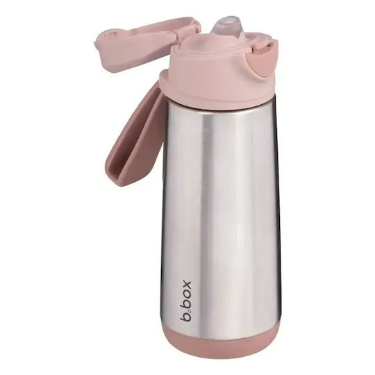 B.Box Stainless Steel BPA Free Thermos Bottle 500ml Blush Crush with Handle