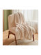 A-s Zephy Furry Sofa Blanket 125x150 cm Ivory