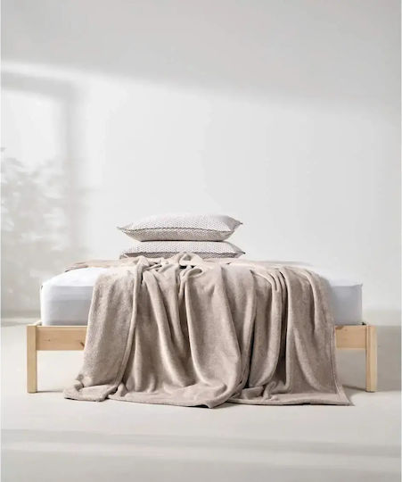 Kentia Monica Комплект Флийс Одеяло За Спалня 220x240см Бежов