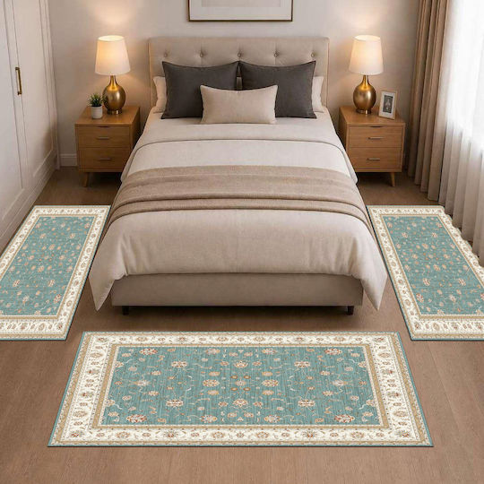 Homeone Modern Schlafzimmer-Teppichsets Samt 3 Stück