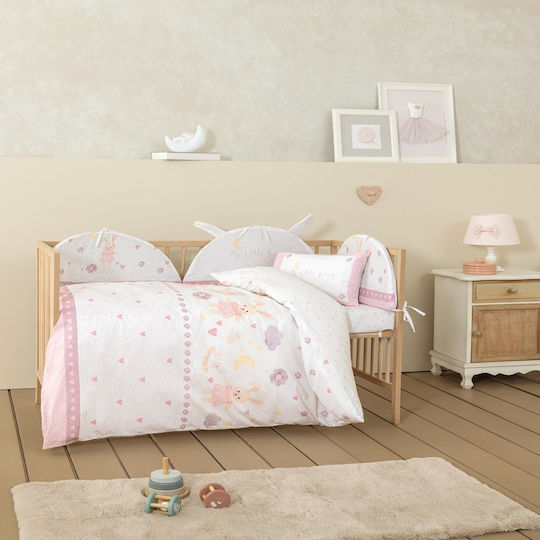 Nima Little Bunny Lilac Fitted Sheet Set 70x140cm
