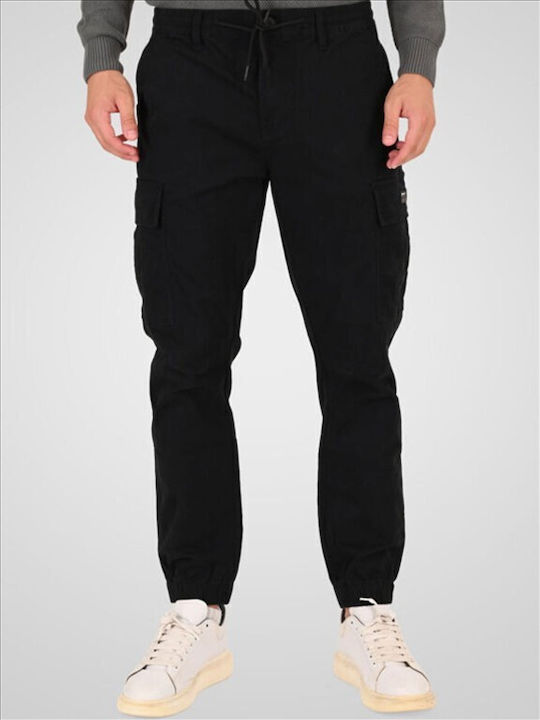 Rebase Rccp Men's Cargo Trousers Regular Fit Black