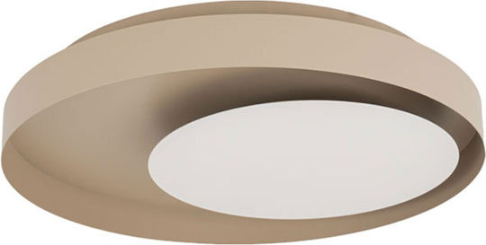 Zambelis Lights Java Πλαφονιέρα Led Εναλλαγή Χρώματος Καφέ Λευκή Φ48 Εκ 2682 Dimmable