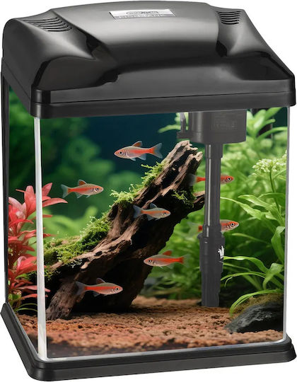 iPetStore Аквариум за риби с Капацитет 25 л с Филтър 30x25x34 см Черен