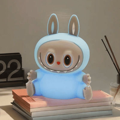 Romvous Lampă Decorativă LED pentru Copii, Tactilă, Bleu, 11 cm