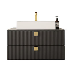 Epipla1.gr Ντουλάπι Μπάνιου 80x46x42cm Μαύρο