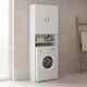 Pakketo Bathroom Laundry Cabinet 65x30x180cm White
