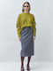 Paulvar Women's Long-Sleeve Wool Sweater Green