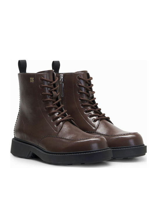 Hugo Angrey Damen-Lederkampfstiefel Braun