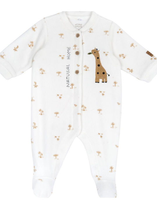 Chicco Ecru Velour Onesie