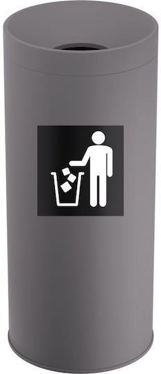 Pam & Co Plastic Waste Bin 65 L Grey