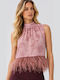 Γυναικείο Crop Top Αμάνικο Pink