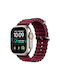 Tech-Protect Burgunderfarbenes Armband (Apple Watch 8 / 9 / 10 / 11 / 12 / SE / Ultra)