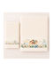Astron Italy Babyhandtuch-Set 2 Stück Ecru mit einem Gewicht von 500 g/m²