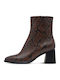 Braune Damen-Lederstiefeletten